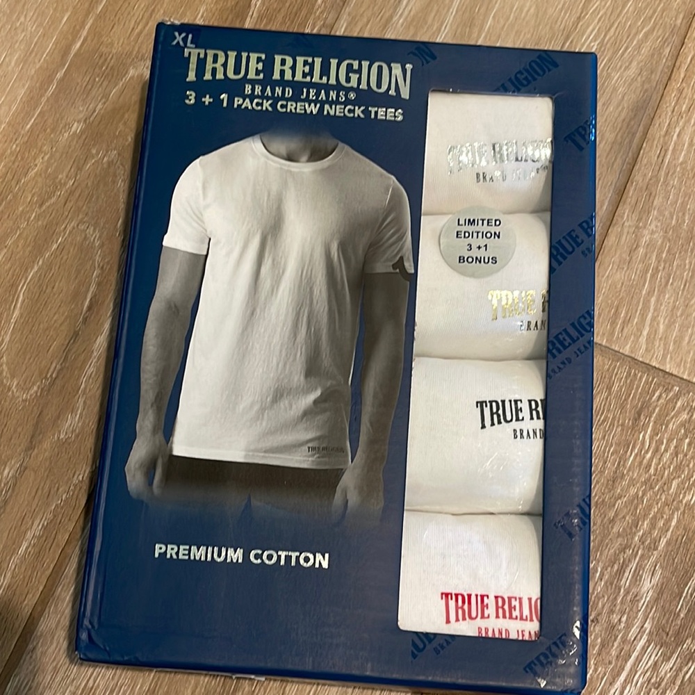 True Religion Premium Cotton Crew Neck Tees/Undershirts XL TRCOCN400
